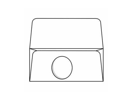 #00, Currency Gift Envelope, 2-3/4 x 6-5/16, 24#, Open Side, White, Side Seams, Oval Cutout (Box of 250)